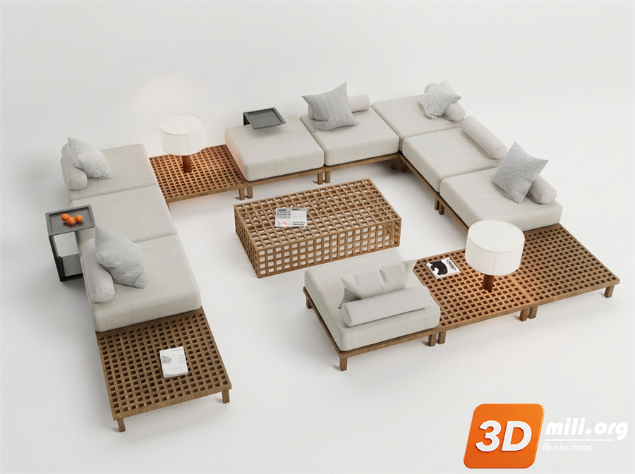 Outdoor Sofa Skp Files